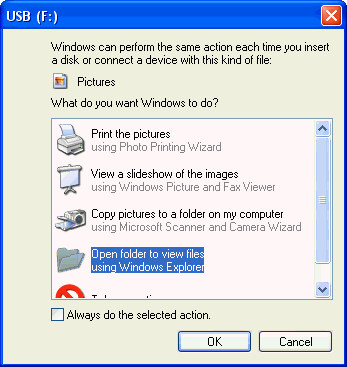 Default Autorun Window from XP