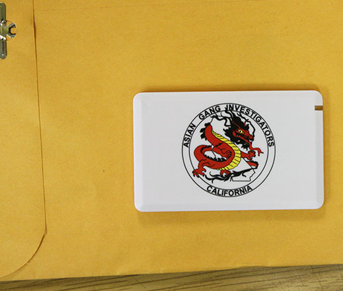 Card Style Custom USB Drives with Asian Gang Investigators Print