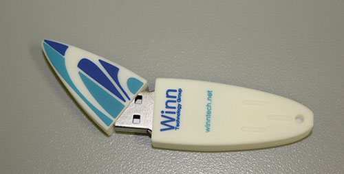 USB Flash Drive with Custom Design Showing Second Side