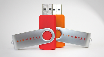These custom USB drives were color matched using the Pantone system.
